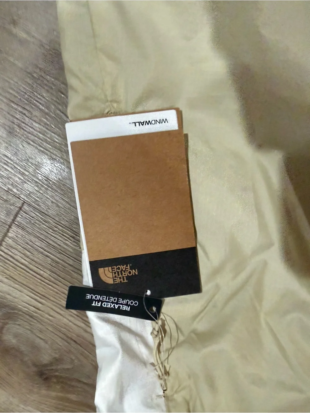The North Face Men's Light Beige Shorts with Mustard Waistband